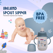 Adore Ireland Wide Neck Soft Spout sipper with Twin Handle-250ml- Blue