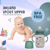 Adore Ireland Wide Neck Soft Spout sipper with Twin Handle-250ml- Green