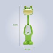 Adore Kids Pop Up Toothbrush with Safety Head Attractive Character - Green Hippo