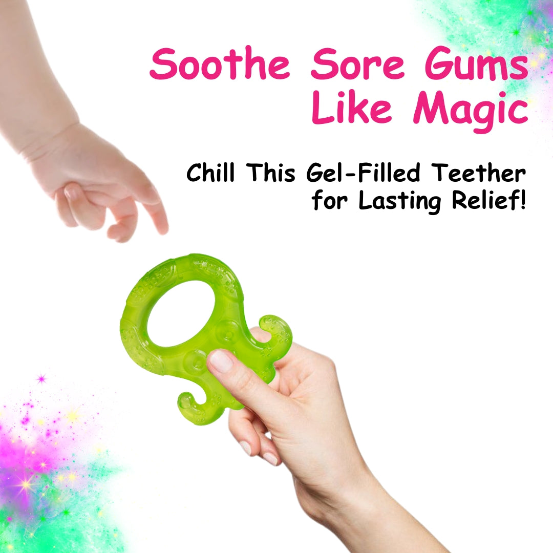 Adore Luscious Water Filled EVA Teethers- Green Octopus -2pack