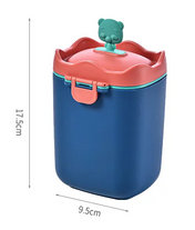 Adore 3D Teddy Senior Milk Powder Container with Leveler and Scoop 800 ml - Blue