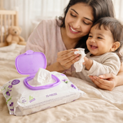 Adore Baby Lavender Wet Wipes with Goodness of Aloe-vera- 98% Pure Water- Pack of 72n Wipes* 1 Pack