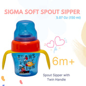 Adore Sigma Soft Spout Sipper with Twin Handle -150 ml - Transporter