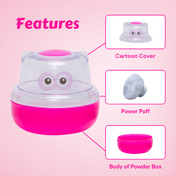 Adore Wow! The Character Powder Puff Set- Owl Pink