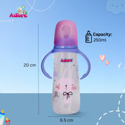 Adore England Narrow Neck Feeding Bottle-250ml - Pink