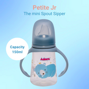 Adore Petite Jr! The Mini Soft Spout Sipper with Twin Handle 150ml - Blue