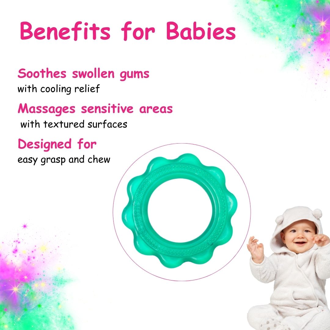 Adore Luscious Jumbo Water Filled EVA Teether- Big Ring Green