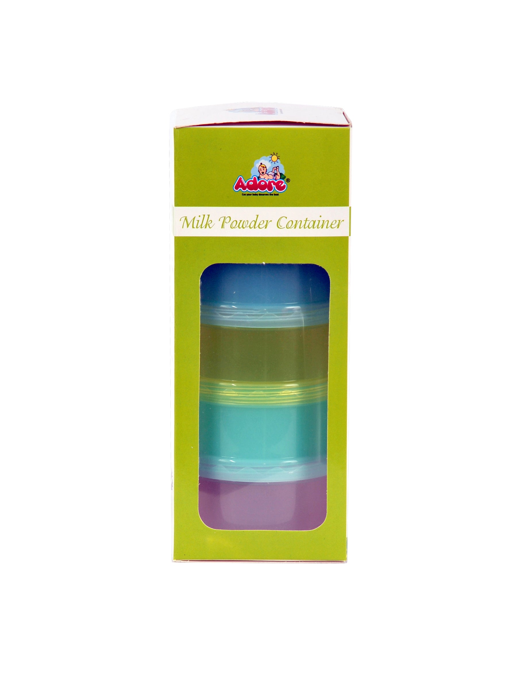 Adore Baby Milk Powder Container 4 Racks- Multicolor