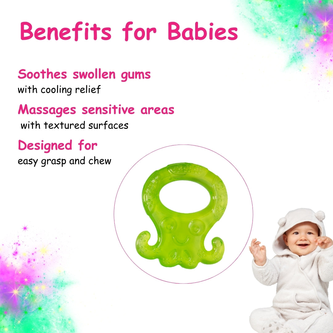 Adore Luscious Water Filled EVA Teethers- Green Octopus -2pack