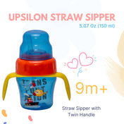 Adore Upsilon Straw Sipper with Twin Handle 150 ml - Transport