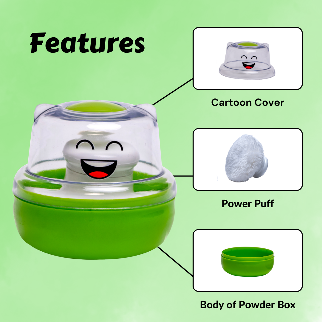 Adore Wow! The Character Powder Puff Set- Smiley Green