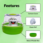 Adore Wow! The Character Powder Puff Set- Smiley Green