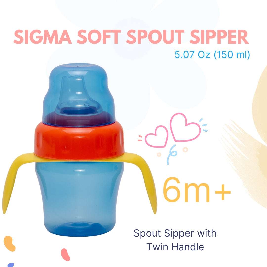 Adore Sigma Soft Spout Sipper with Twin Handle -150 ml - Basic