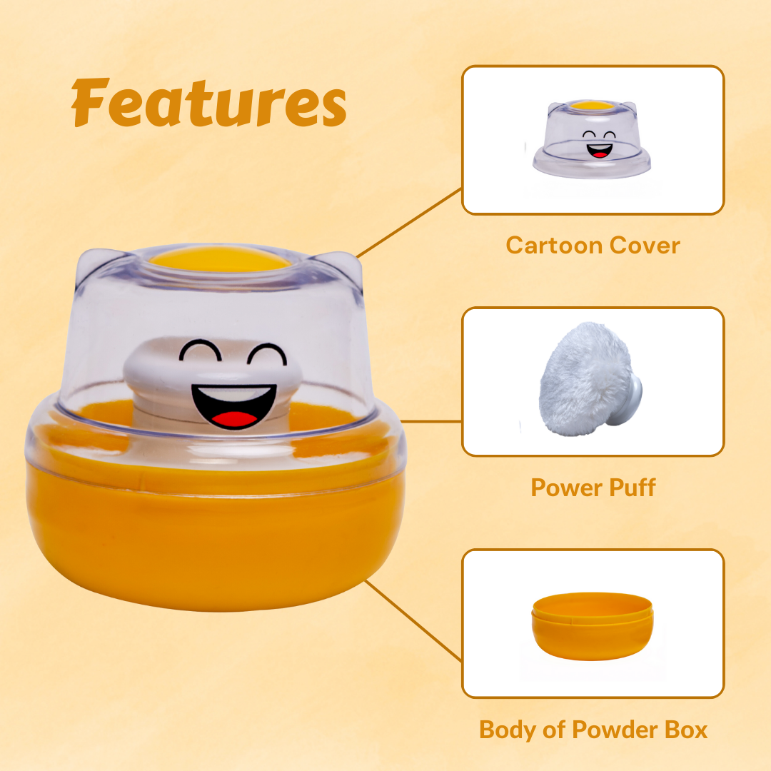 Adore Wow! The Character Powder Puff Set- Smiley Orange