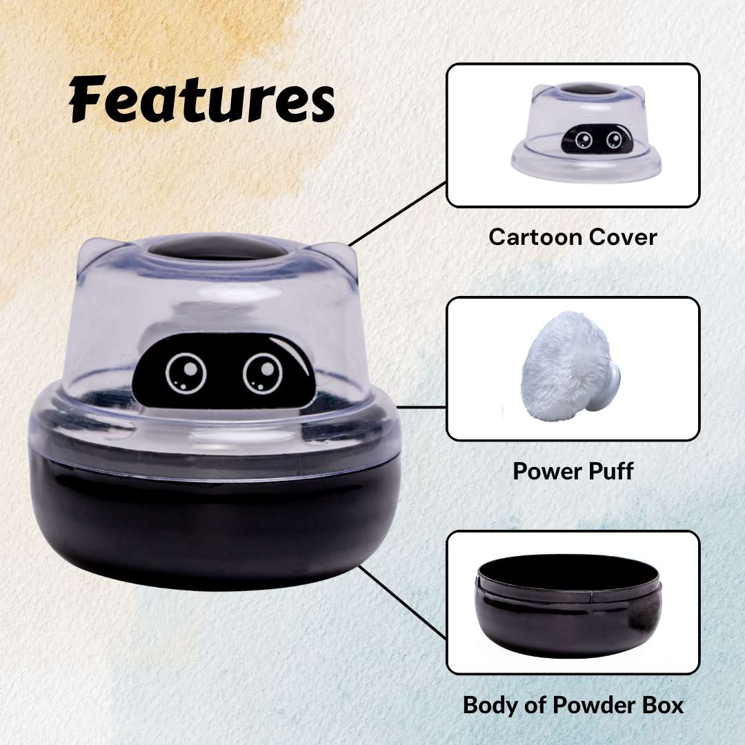 Adore Wow! The Character Powder Puff Set- Robo Black