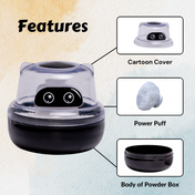 Adore Wow! The Character Powder Puff Set- Robo Black