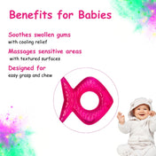 Adore Luscious Water Filled EVA Teethers- Pink Fish -2pack