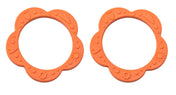 Adore Floral Silicon Teether- Pack of 2 - Orange
