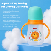 Adore Nok Nok Wide neck Feeding Bottle With Twin Handle 250ml - Orange