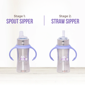 Adore Twilight 2in 1 Stainless Steel Sipper with Twin Handle 250ml - Purple Owl