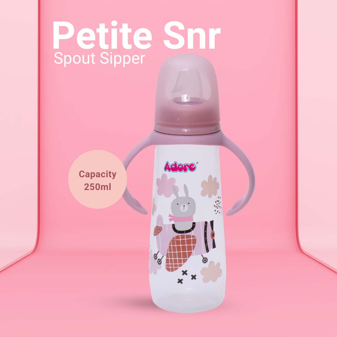 Adore Petite Sr! The Mini Soft Spout Sipper with Twin Handle 250ml - Pink