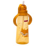 Adore Bling Straw Sipper with Handle & Retractable Head - 270 ml- Yellow