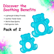 Adore Luscious Water Filled EVA Teethers- Blue Teddy -2pack
