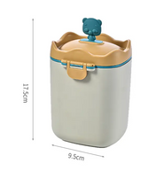 Adore 3D Teddy Senior Milk Powder Container with Leveler and Scoop 800 ml - Cream