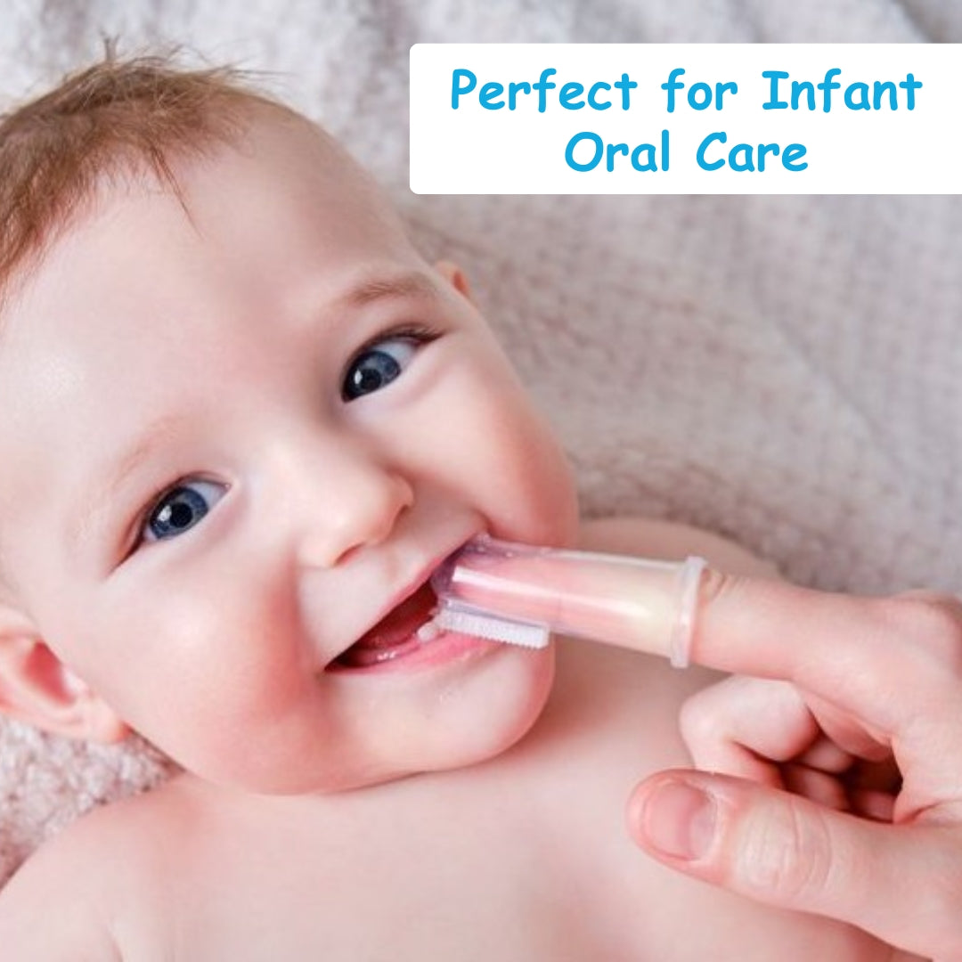 Adore Baby Finger brush with Hygiene Storage Case- Blue