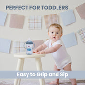 Adore ARRO Soft Spout Sipper with Dust Free Cap and Twin Handle 270ml - Blue