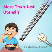 Adore Bon Vivant Portable Cutlery Set with Anti Bacterial Storage Case Sky Blue