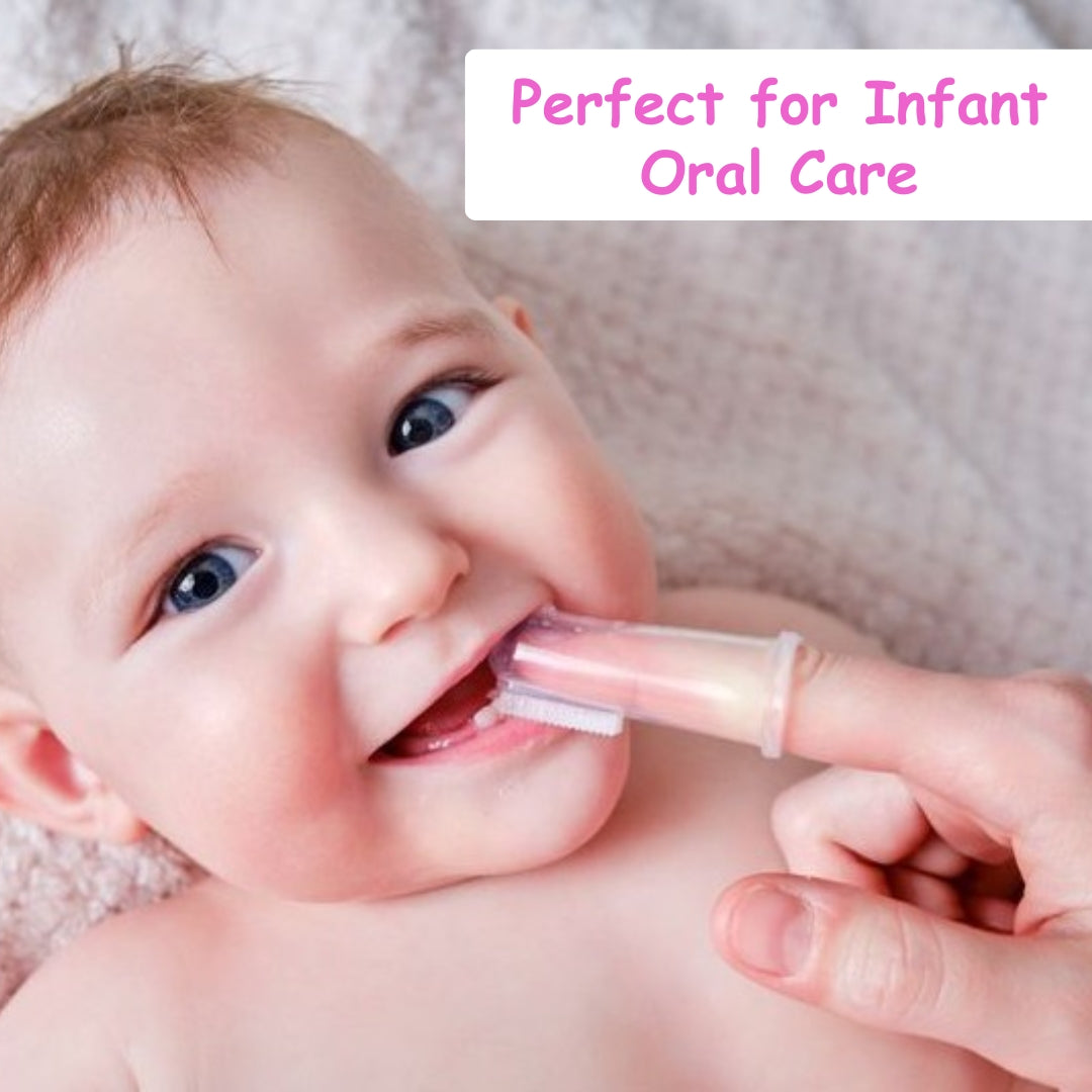 Adore Baby Finger brush with Hygiene Storage Case- Pink