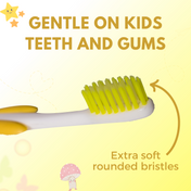 Adore Standy Kids Toothbrush With Safety Case Pack of 4 - Yellow