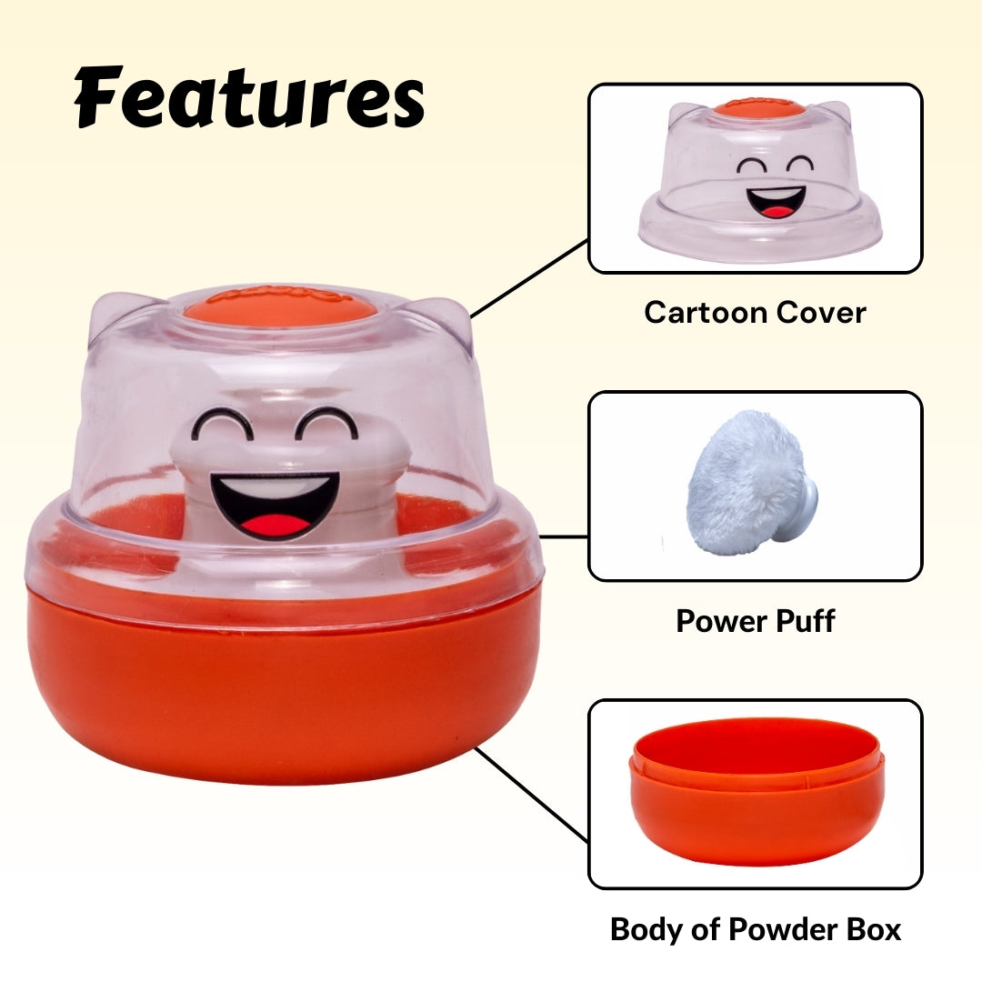 Adore Wow! The Character Powder Puff Set- Smiley Dark Orange