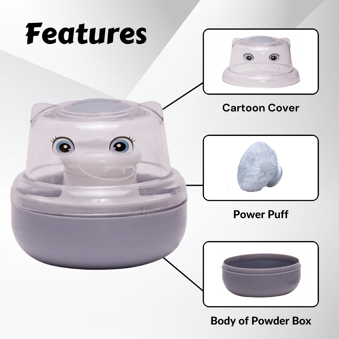 Adore Wow! The Character Powder Puff Set- Elephant Grey