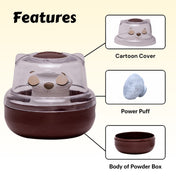 Adore Wow! The Character Powder Puff Set- Bear Brown