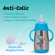 Adore Gypsy! 3Stage Stainless Steel Feeding Bottle With Gravity Ball - Blue