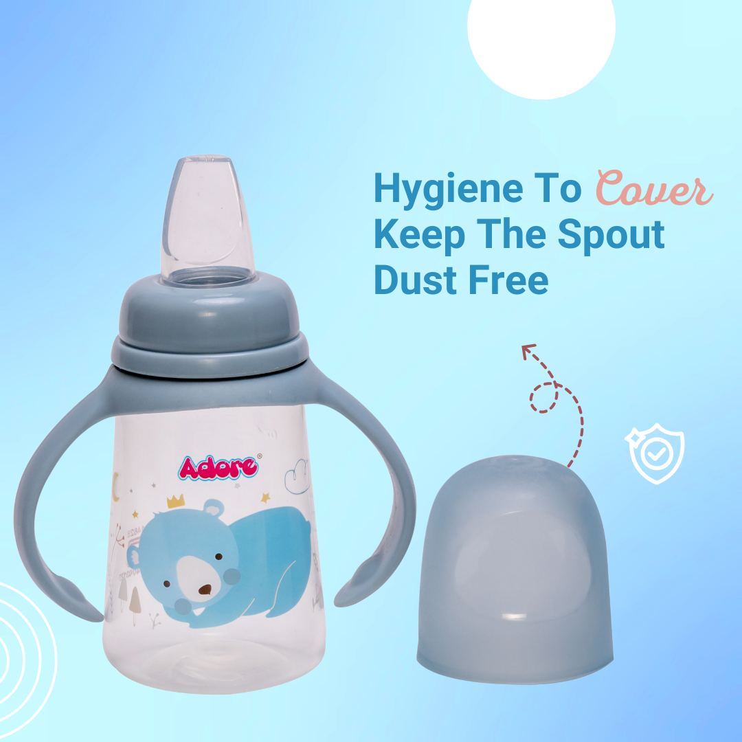 Adore Petite Jr! The Mini Soft Spout Sipper with Twin Handle 150ml - Blue