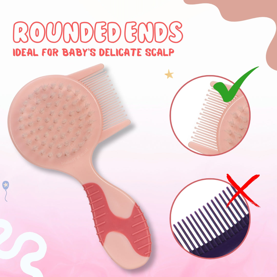 Adore Twinz Baby Brush & Comb Grooming Set - Pink