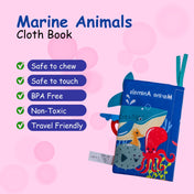 Adore Animal Kingdom Baby Cloth Tail Books- Marine Theme