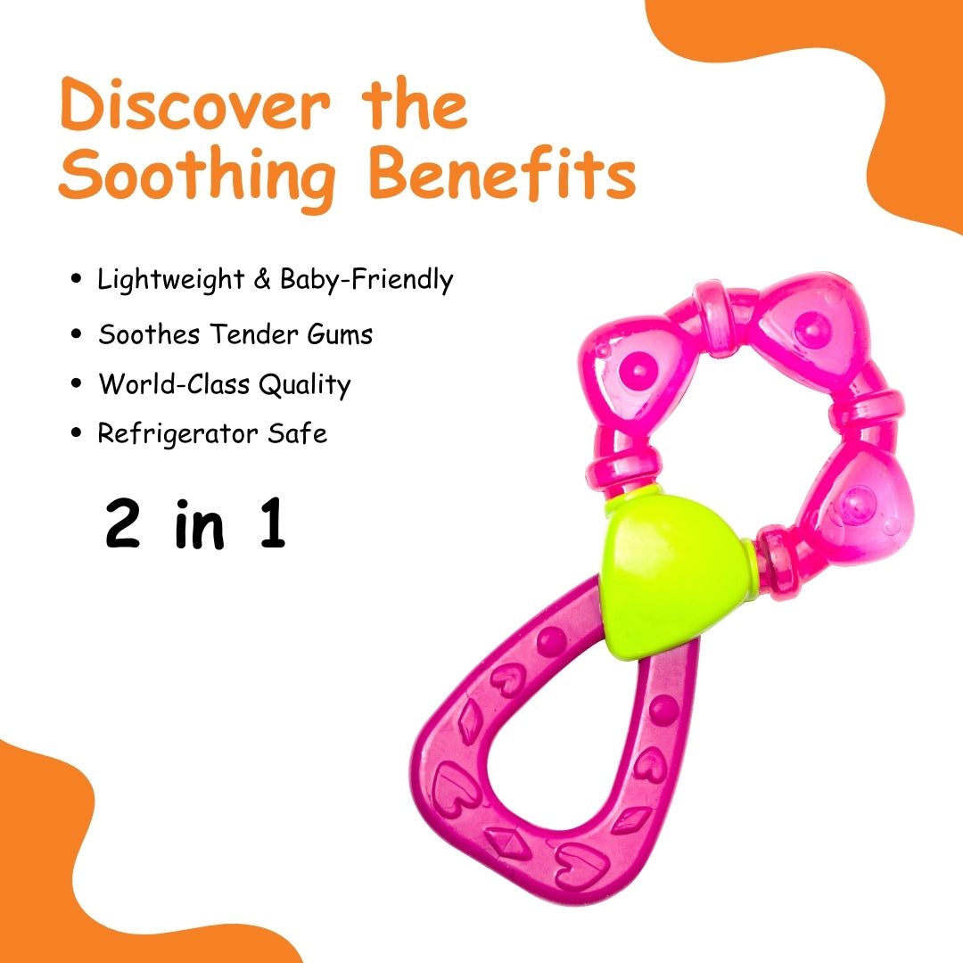 Adore Luscious 2 in 1 Water Teether- Flower Pink