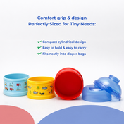 Adore Howdy- The 3 Layered Spill Proof Milk Powder Container - Blue- 120ml