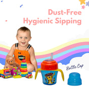 Adore Upsilon Straw Sipper with Twin Handle 150 ml - Surfer