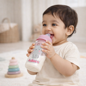 Adore Advanced CONTANGO- The 4 Stage Ventilated Anti-Colic Stem Baby Feeding Bottle- 250ml- Pink
