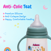 Adore Magnum Opus 4 Stage Wide Neck Feeding Bottle with Twin Handle- Green