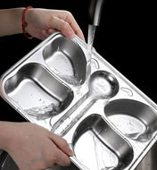 Adore Eatza - The Stainless Steel Feeding Plate with 4 Compartments- Butterfly