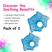 Adore Luscious Water Filled EVA Teethers- Blue Owl -2pack