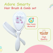 Adore Smarty Baby Hair Brush & Comb Set- Pink Giraffe