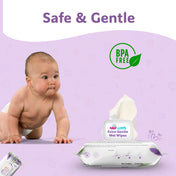 Adore Baby Lavender Wet Wipes with Goodness of Aloe-vera- 99% Pure Water- Pack of 72n Wipes* 9 Pack