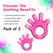 Adore Luscious Water Filled EVA Teethers- Hi5 Pink-2pack